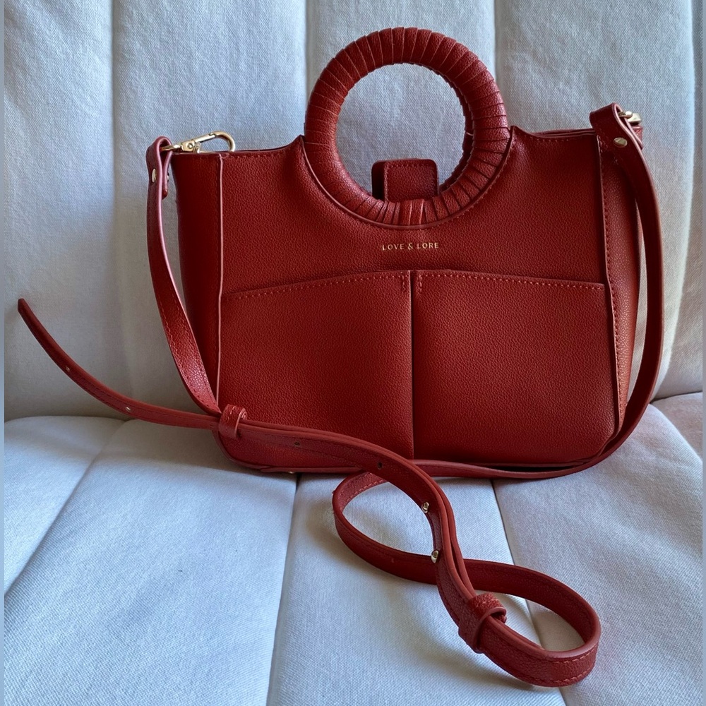 LOVE AND LORE Burnt Orange Medium Crossbody Bag